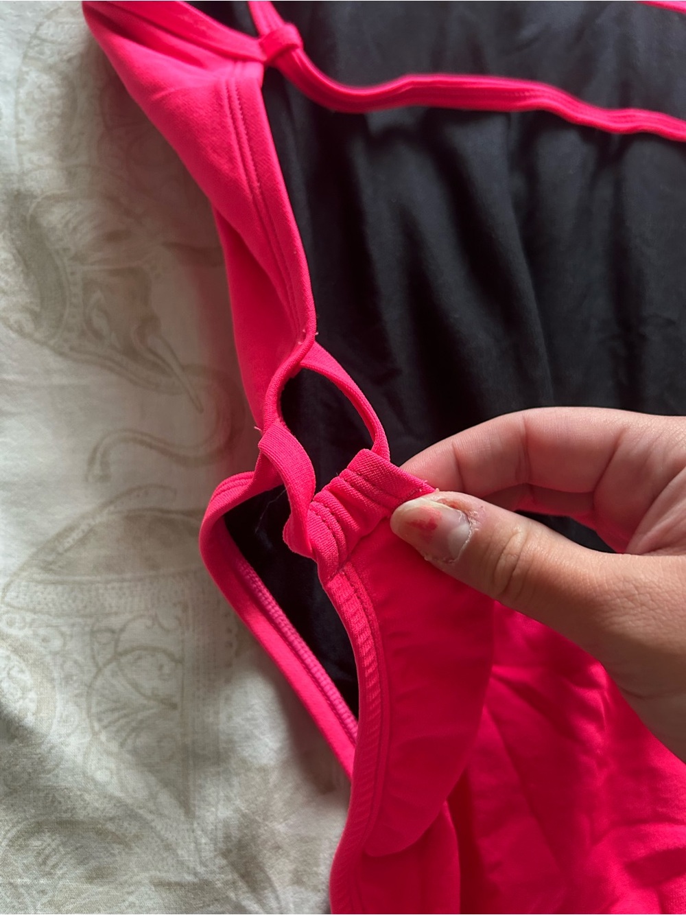 Jolyn Alyssa Style Hot Pink Swimsuit - Picture 3 of 8